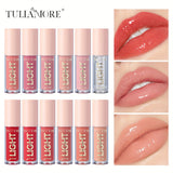 12 Colors Pearlescent Moisturizing Lip Gloss - Lustrous Mirror Nude Lip Stain with Natural Lip Oil for Valentine's Day Gifts