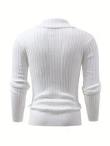 Cool Knitted Sweater For Men, Men's Casual Retro Striped Pullover Knit Sweater Streetwear For Winter Fall, As Gifts