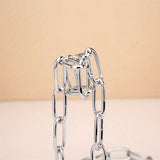 [Iron Chain Wine Holder] Modern Decorative 1pc Iron Chain Wine Bottle Holder - Hanging Wine Rack, Novelty Suspended Bottle Display Stand, Elegant Centerpiece for Living Room, Kitchen Storage Organizer
