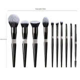 Makeup Brushes Set - Bling Premium Synthetic Foundation Powder Blush Concealer Eyeliner Eyebrow Contour Make Up Brush Set For Women, Black