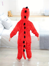 1pc Boys Cozy Dinosaur Hooded Jumpsuit For Halloween Parties, Boys Clothes