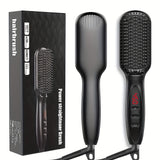 Professional Ceramic Ionic Hair Straightener Brush - Fast Heating, Anti-Scald, Detangling, Heat Resistant, Salon-Quality Styling for Home Use - Perfect for Hair Care and Styling