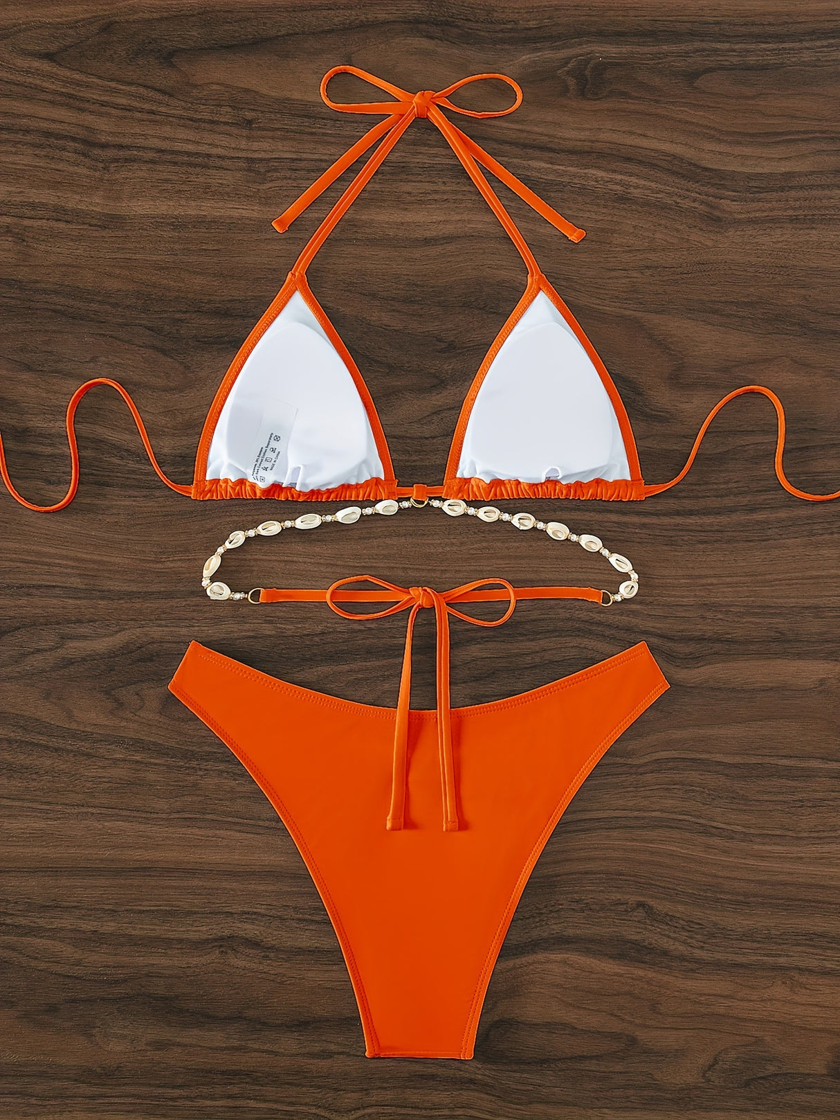 Stretchy Nylon/Elastane Blend, Halter Neck, High-Waisted Two-Piece Swimsuit for Women, High-Waisted Bikini Set