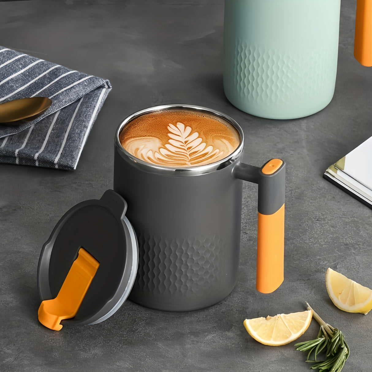 1pc, 15.2oz Premium Thermal Insulated Stainless Steel Coffee Mug with Lid - Keeps Drinks Hot or Cold for Hours, Sweat-Free and Spill-Proof, Perfect for Summer, Outdoor Activities, and Birthday Gifts