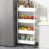 1pc Compact Storage Cart - Versatile Floor Storage for Snacks, Books, Bathroom Essentials, and Kitchen Utensils with Wheels - Perfect for Home Organization and Decluttering, Essential Storage Supplies