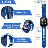 Teenagers Game Smart Watch With 24 Puzzle Games, HD Touch Screen Camera, Music Player, Pedometer Alarm Clock, Calculator Flashlight 12/24 Hr Students Watches, Gift For Boys Girls, Fitness Tracker Watch