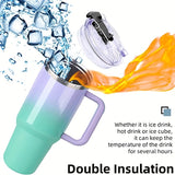 Vacuum Insulated 40 oz Stainless Steel Tumbler with Handle - BPA-Free, Shatterproof Travel Mug for Hot/Cold Drinks, Perfect Outdoor Gift