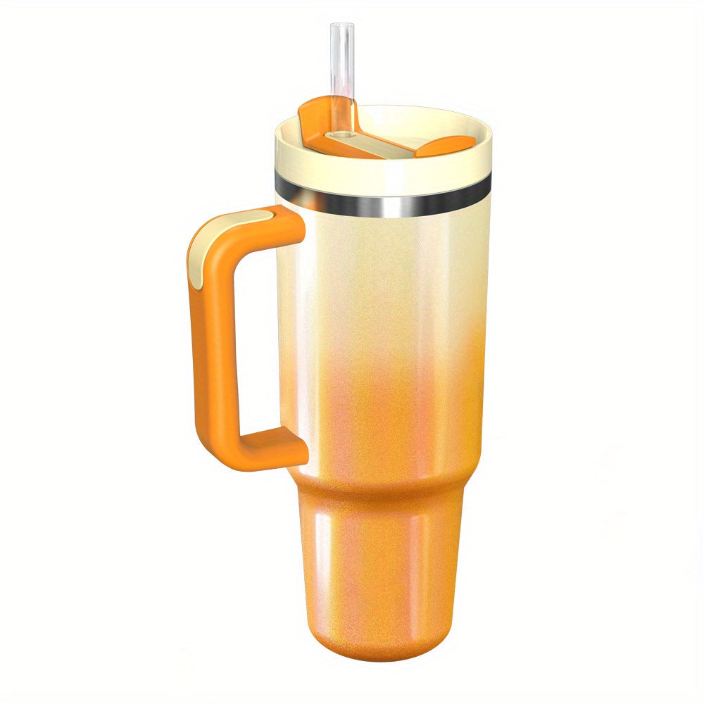 Vacuum Insulated 40 oz Stainless Steel Tumbler with Handle - BPA-Free, Shatterproof Travel Mug for Hot/Cold Drinks, Perfect Outdoor Gift