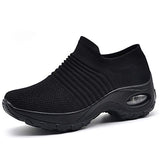 Lightweight Mesh Air Cushion Sole Chunky Sneakers - Women's Low Top Running Shoes Footwear