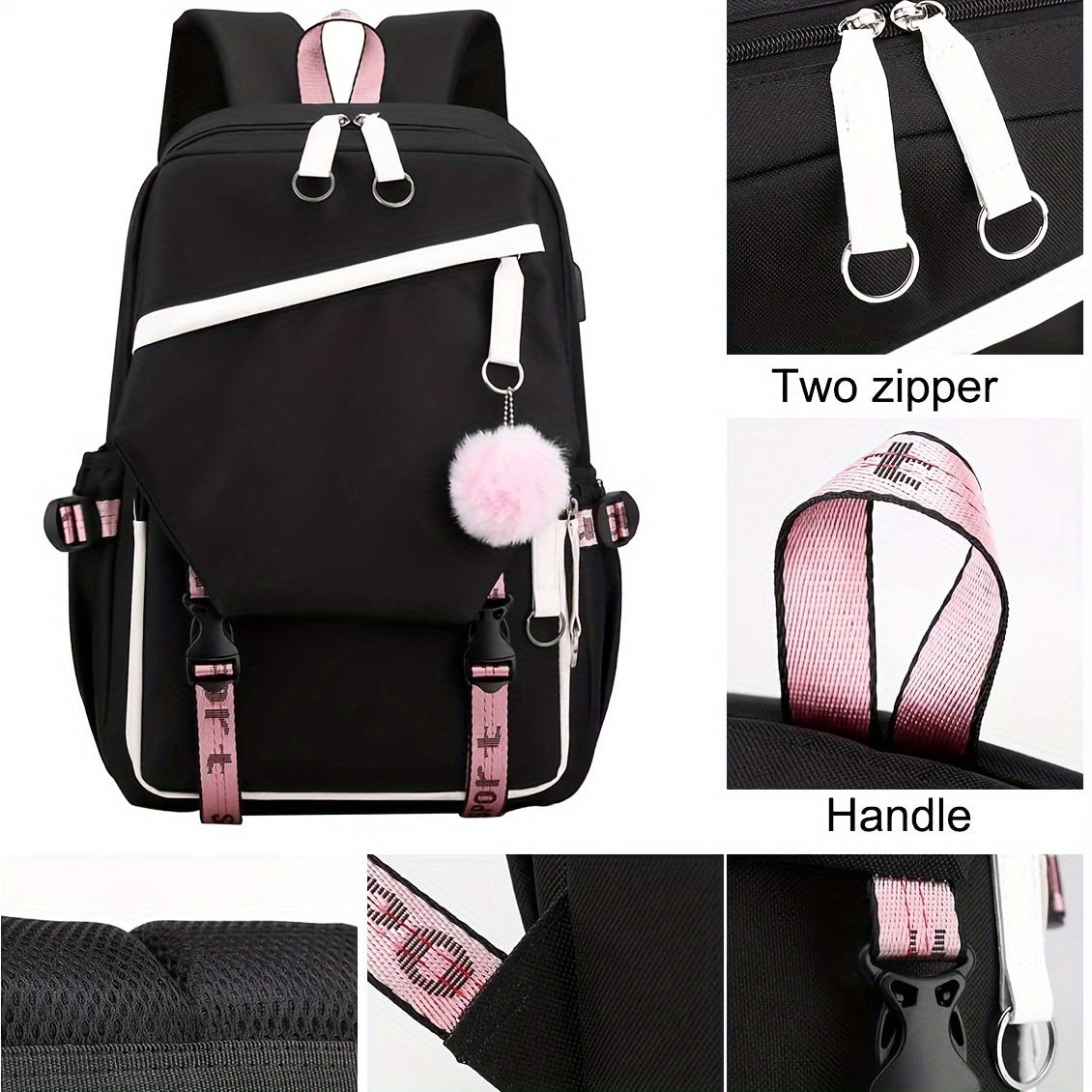 Hello Kitty Kurumi Cute Laptop Backpack Women Travel Hiking Backpack Men Large Cartoon School Bag 18 Inch