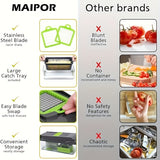14-in-1/ Set Upgraded Vegetable Chopper With Container, Professional Food Chopper, Multi-Functional Fruit Slicer, Manual Food Shredder, Onion Grater With Multiple Interchangeable Blades Chopper, Dicer (Kitchen Gadgets And Ess