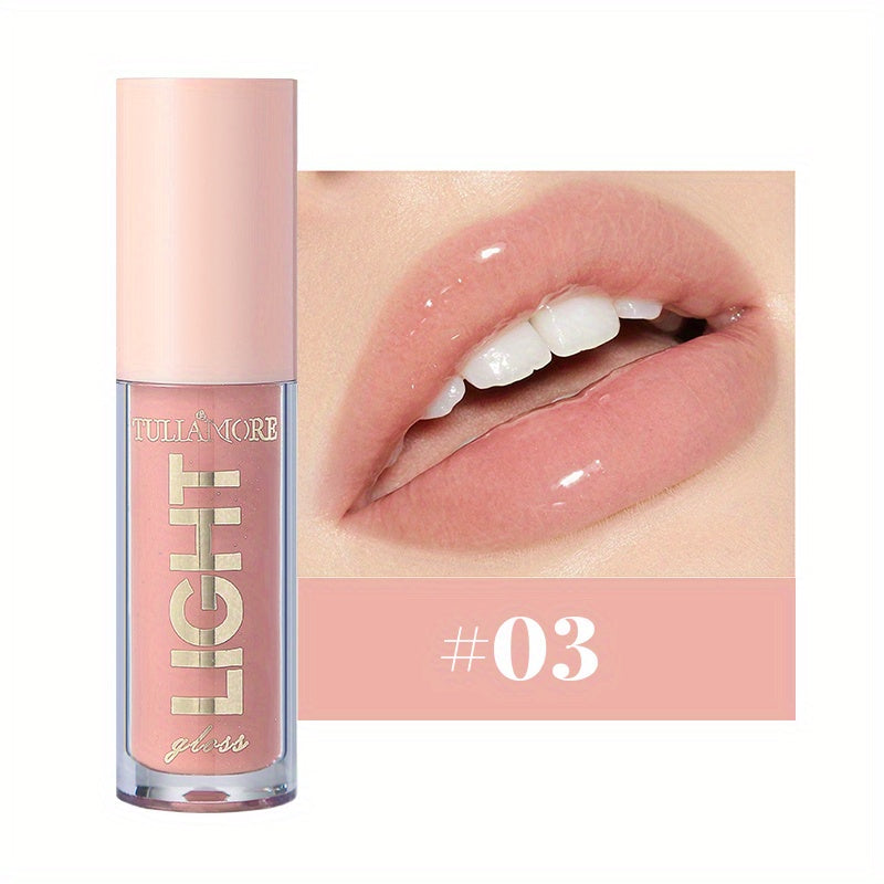 12 Colors Pearlescent Moisturizing Lip Gloss - Lustrous Mirror Nude Lip Stain with Natural Lip Oil for Valentine's Day Gifts