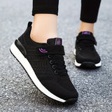 Women's Breathable Mesh Running Shoes - Lightweight, Non-Slip Sole for Casual & Walking, Fashionable Solid Color, Soft Bottom, New Model