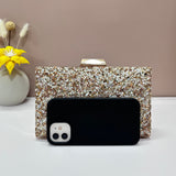 Mini Elegant Rhinestone Clutch Bag - Sparkling Embellishments, Chain Strap, Bridal Party Handbag with Evening Glamour - Perfect for Womens Formal Occasions