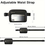 Upgraded Women's Faux Leather Crossbody Bag Belt Bag Fashionable Waist Bag with Adjustable Shoulder Strap Chest Bag with 5 Zipper Pockets