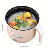 Electric Hot Pot with Steamer and US Plug - Multi-Functional Non-Stick Electric Cooking Pot for Dormitory & Household - Mini Portable 110V-130V Personal Cooker for 1-2 People