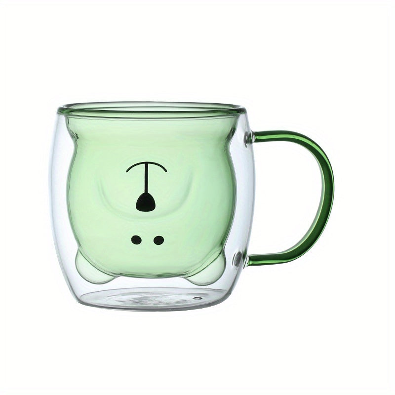 1pc Double-Walled Insulated Bear Coffee Mug - Thermal Insulation for Hot and Cold Beverages, Suitable for Coffee, Tea, Whiskey, and More - Perfect for Daily Use, Outdoor Activities, and Gift-Giving