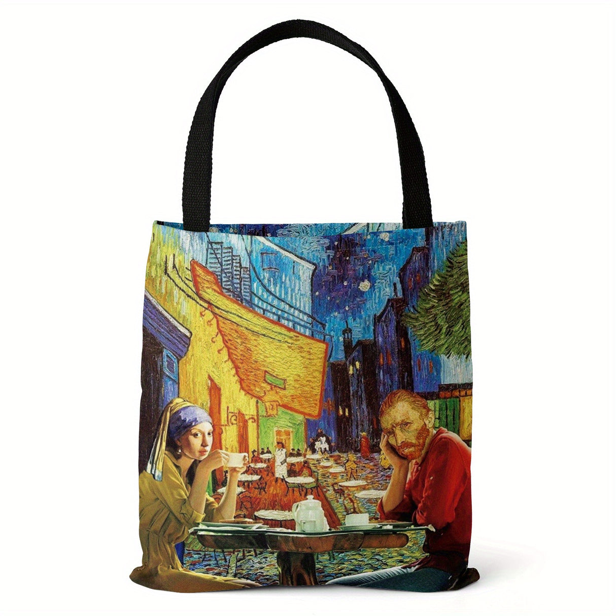 Stylish Retro Canvas Tote Bag - Lightweight and Versatile Shopper for Women, Perfect for Everyday Use