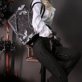 Gothic Butterfly Deco Tote Bag, Y2K Punk Crossbody Bag, Funky Shoulder Purse & Handbag For Girls