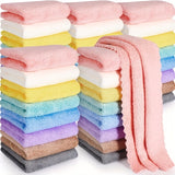 [Fast Arrival] 20pcs Soft Absorbent Fingertip Towels - Gentle Bathroom Essentials for Hand and Face, 9.8 * 9.8 Inches, Household Ordinary Handkerchiefs, Small Square Towels for Bathroom Supplies