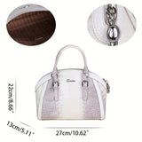 2024 Vintage Pattern Shell Satchel Bag, Elegant Top Handle Satchel Bag For Women, Gift For Mom