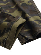 Men's Slim Fit Stretch Jeans Distressed Straight Leg Denim Pants, Fashion Biker Jeans Ripped Skinny Jeans for Men Camouflage Cargo Pants