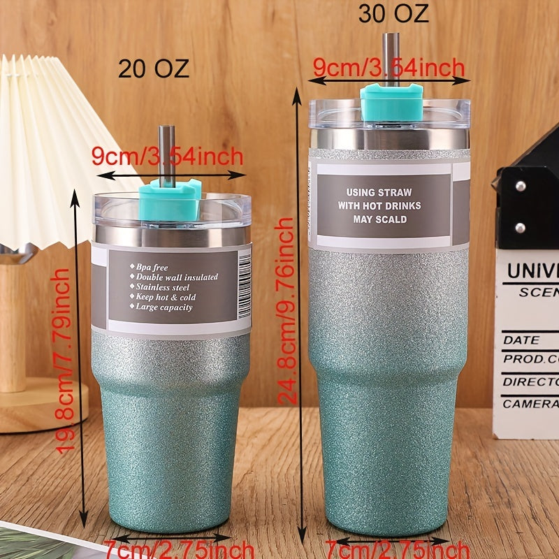 20oz/30oz Vacuum Insulation Mug With Lid And Straw, 304 Stainless Steel Vacuum Insulation Cup, Coffee Cup, Safe For Dishwasher Eid Al-Adha Mubarak
