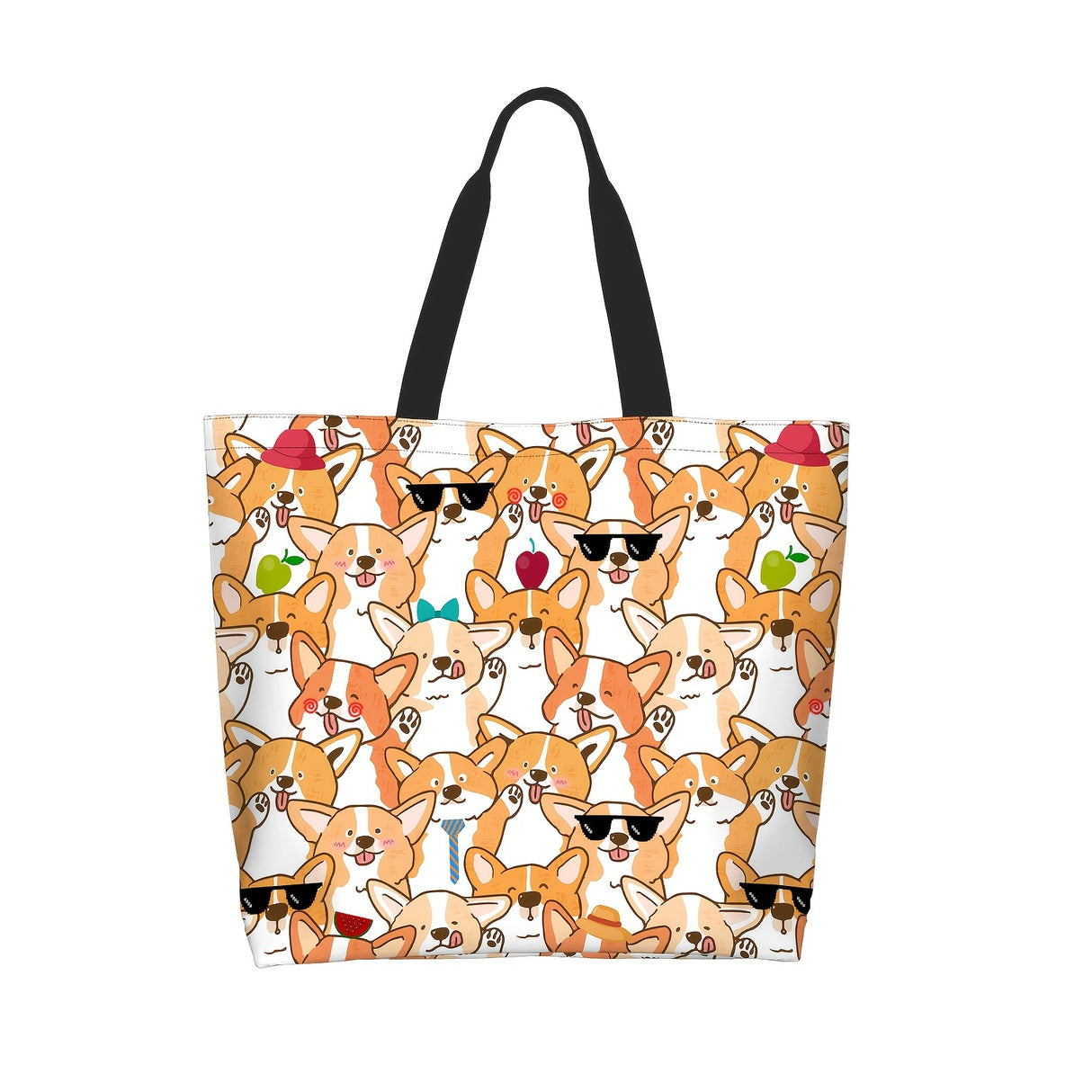 Large Capacity Tote Bag - Dog Paws Pattern Handbag Gym Bag, Travel Weekender Bag, Shopping Bag For Women Men