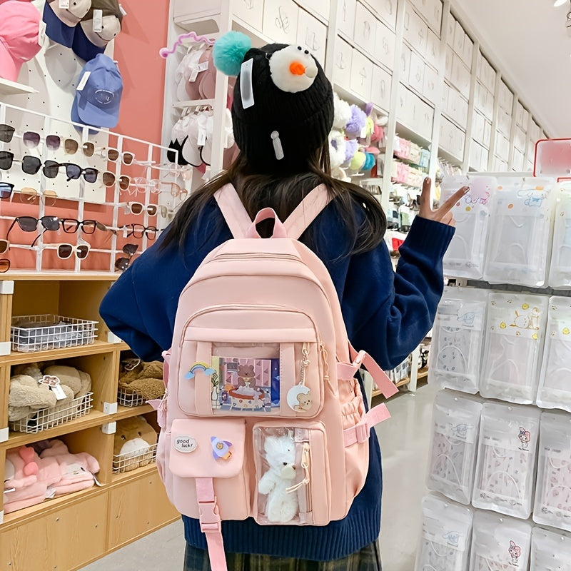 Laptop Backpacks 15.6 Inch School Bag College Backpack Large Travel Daypack Kawaii Bookbags for Teens Girls Women Students