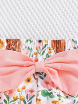 Cozy Cotton Blend Baby Girl 3-Piece Set - Cow Print, Long Sleeve, Bow Accents for Fall/Winter
