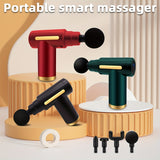 Ultra-long Battery Life, Four Kinds Of Massage Heads Can Be Replaced With Massage Guns MINI Convenient TYPE-C Electric Massager, Six-speed Adjustable Mute Fascia Gun, Multi-function Button Fascia Gun.
