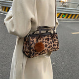 Plush Cow Pattern Tote Bag, Y2K Vintage Shoulder Bag, Fluffy Faux Fur Handbag For Women