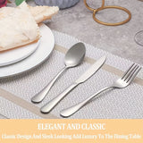 [30pcs Silverware Set Durable] 30pcs silverware set for 6 people, high-end stainless steel tableware set, mirror polished, durable household kitchen tableware set, including fork, knife and spoon set, dishwasher safe cleaning