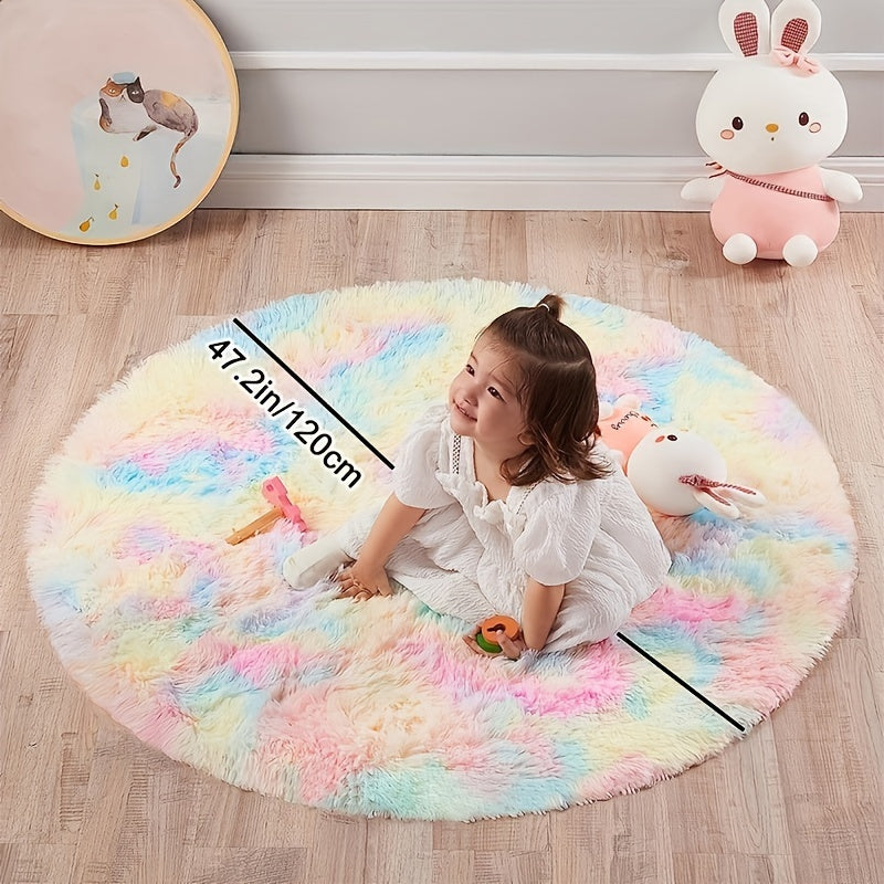 1pc Luxurious Shaggy Rug - Ultra-Soft, Non-Slip, Water-Resistant for Home Comfort - Ideal for Bedroom, Living Room, Nursery & Dorm Decor (4x4)