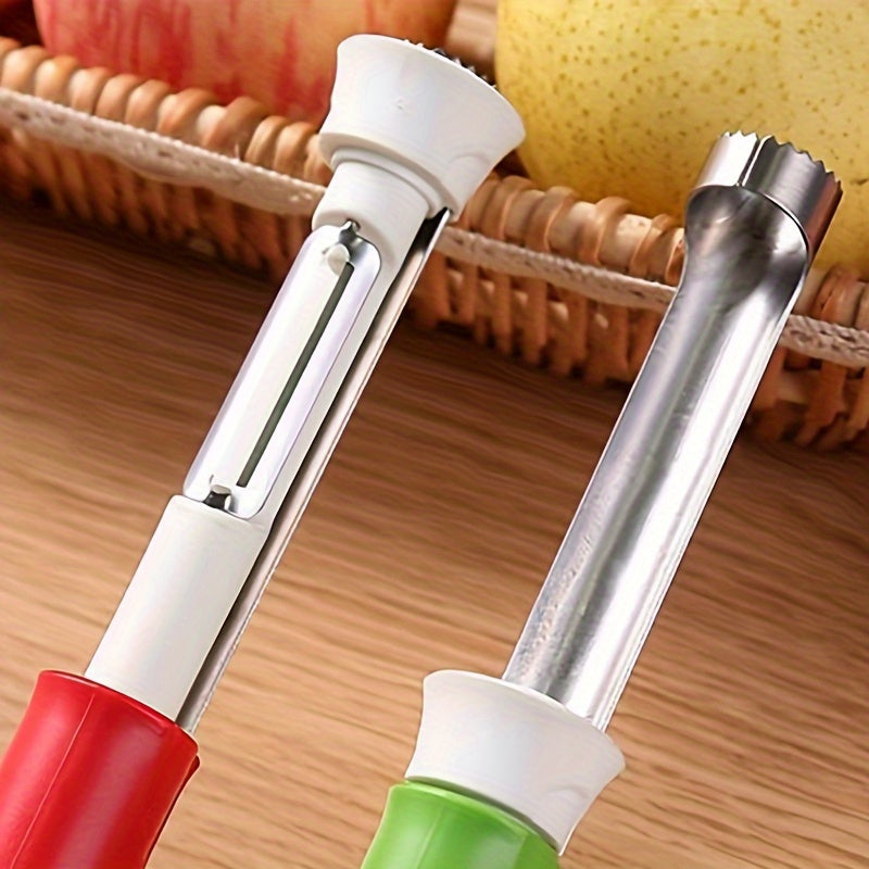 KITEOAGE Stainless Steel Fruit Corer & Peeler - Durable, Easy-to-Use Apple and Pear Core Remover for Kitchen Use