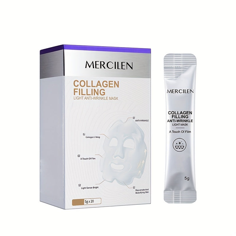 20pcs 5g COLLAGEN Deep Moisturizing Filling Mask, Replenishes Skin Moisture, Firming And Tightening Face Skin