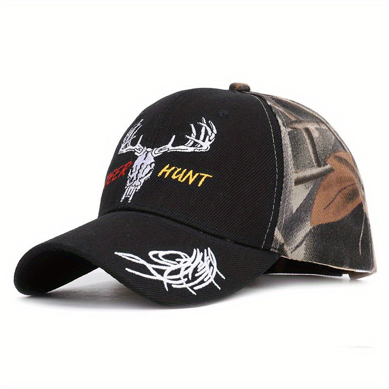 1pc Men's Camouflage Sunshade Baseball Cap - Outdoor Jungle Leisure and Military Fan Accessories - Breathable, Adjustable, Water-Resistant, Quick-Drying, and Stylish Headwear for Summer Activities