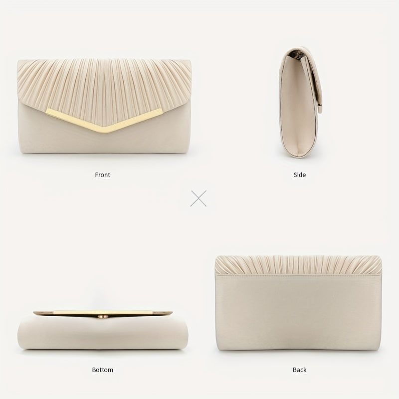 Glamorous Envelope Clutch Bag - Stylish Womens Evening Purse for Formal Events - Perfect for Weddings, Parties, Proms & Cocktails