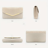 Glamorous Envelope Clutch Bag - Stylish Womens Evening Purse for Formal Events - Perfect for Weddings, Parties, Proms & Cocktails