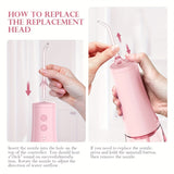 Pink Water Flosser And Electric Toothbrush, 6 Jet Tips & 8 Brush Heads, Usb Chargeable, Best Christmas Gift