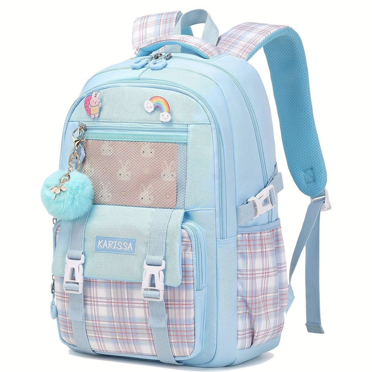 Aesthetic Backpack Set With Pencil Case, 15.6 Inch Laptop School Bag, Cute College Large Bookbag, Anti Theft Travel Daypack