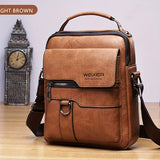 Men'S Authentic Leather Messenger Bag Vintage Style Business Handbag