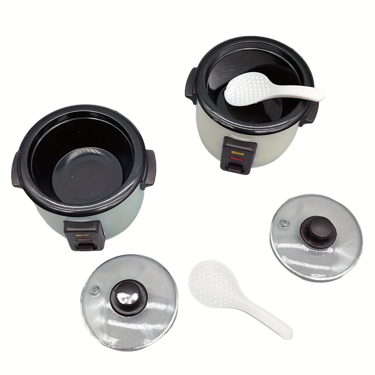 Play House Toy Simulation Mini Rice Cooker With Rice Spoon, Funny Model Room Decoration