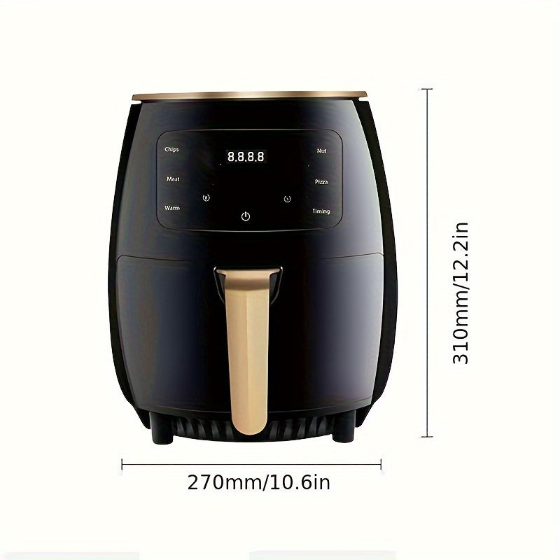 1pc Premium Air Fryer - Advanced Omni-directional Cooking, 1400W High-Power Heat, 30W Fan for Even Crispiness, Uniform Motor Drive Technology
