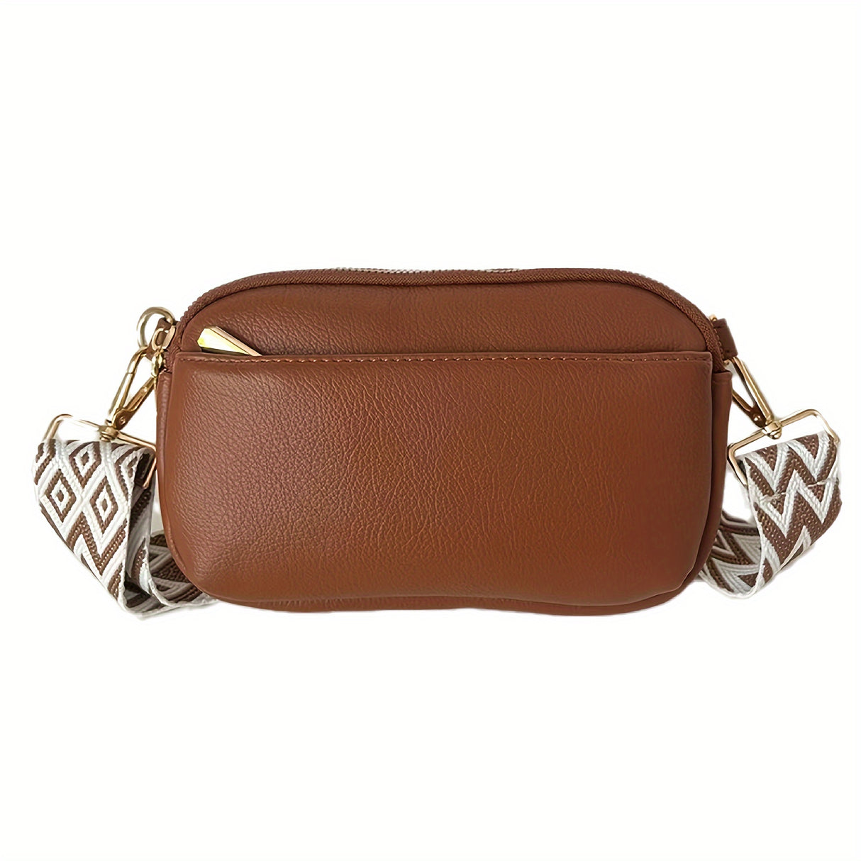 Mini Crossbody Bag For Women, Square Purse With Wide Shoulder Strap, Stylish PU Leather Shoulder Bag