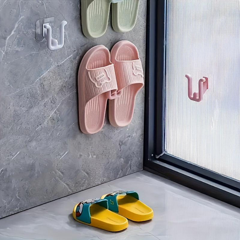 Space-Saving Wall-Mounted Storage Rack for Bathroom Essentials - Easy Install, No Drilling Required, Durable Plastic