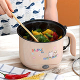 Electric Hot Pot with Steamer and US Plug - Multi-Functional Non-Stick Electric Cooking Pot for Dormitory & Household - Mini Portable 110V-130V Personal Cooker for 1-2 People