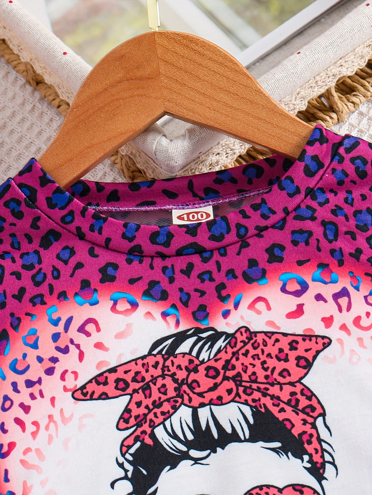 Girl's Camouflage Pattern 2pcs, Long Sleeve Top & Pants Set, Anime Sunglasses Girl Print Casual Outfits, Kids Clothes For Spring Fall