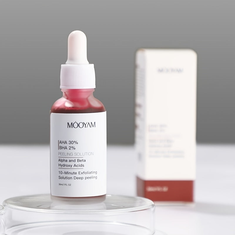 AHA 30% + BHA 2% Peeling Solutions, 30% AHA Glycolic Acid Peel With Lactic Acid Aloe Vera, Facial Exfoliator Exfoliating Peel Serum For Pimple Spot 1 Fl Oz