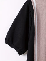Color Block Chic Knit Shirt, Men's Casual Crew Neck High Stretch V-Neck Pullover Sweater For Men Spring Fall